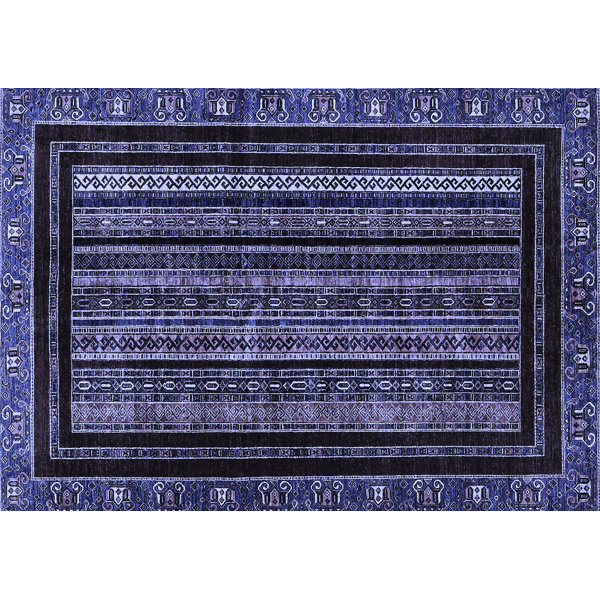 Union Rustic Doulyn Blue/Black Rug Wayfair